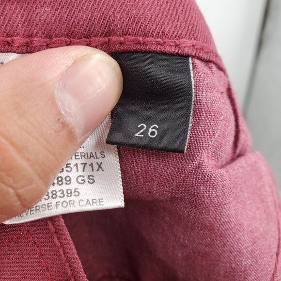 Bridge By Gly Mid Rise Flare Jeans Solid Stretch Women Size 28 Red NWT - Picture 8 of 14